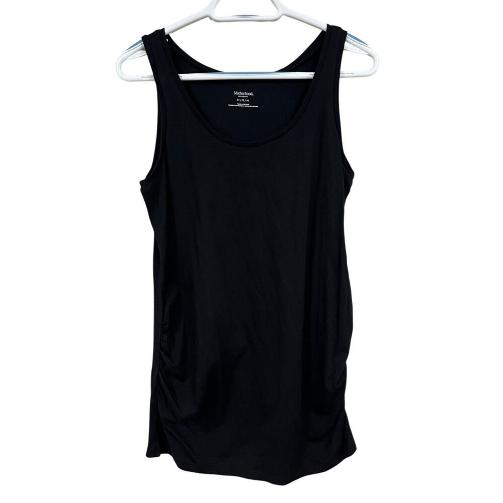Motherhood Maternity Size Med Black Stretch Tank Top Minimal Basics